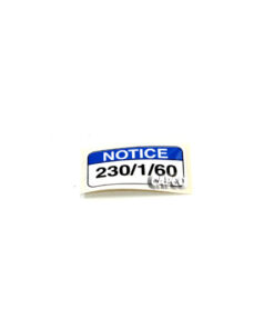 32017451 Ingersoll Rand (OEM)  DECAL, VOLTAGE 230/1/60 W143480                .