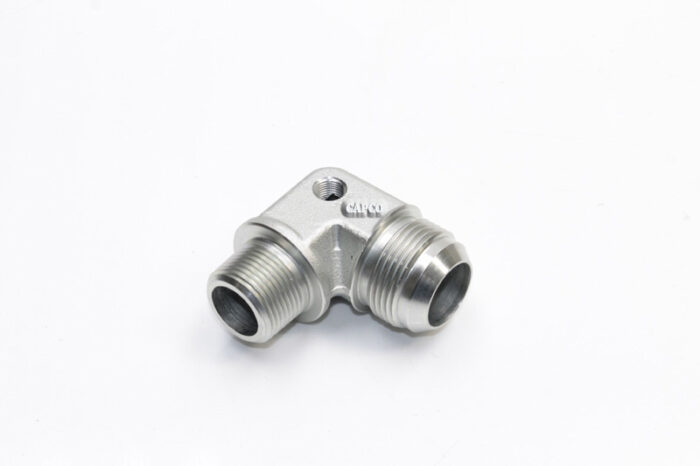 02250048-094 Genuine Part by SULLAIR (R) ELB,37FL 90M W/1/8NPT PSI TAP - Image 1