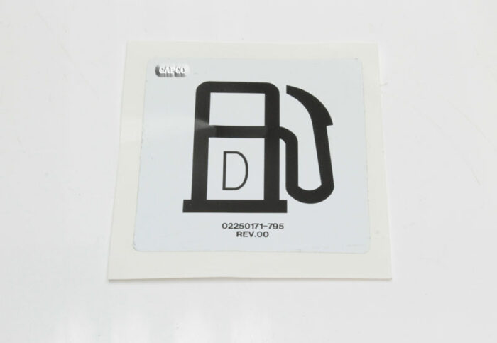 02250171-795 Genuine Part by SULLAIR (R) DECAL, DIESEL FUEL - Image 1