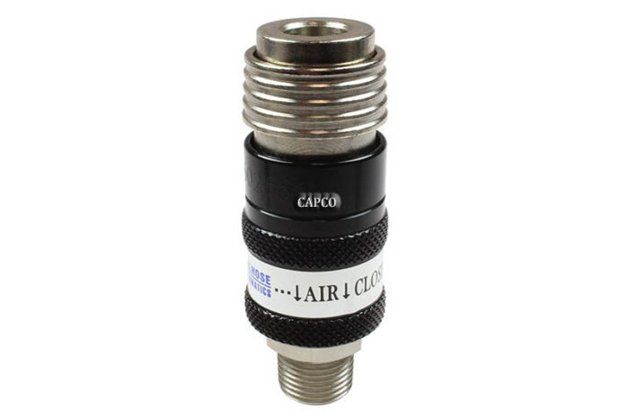 152USE 5-in-1 Safety Exhaust Coupler 1/4" Body, 1/4" MPT - Image 1