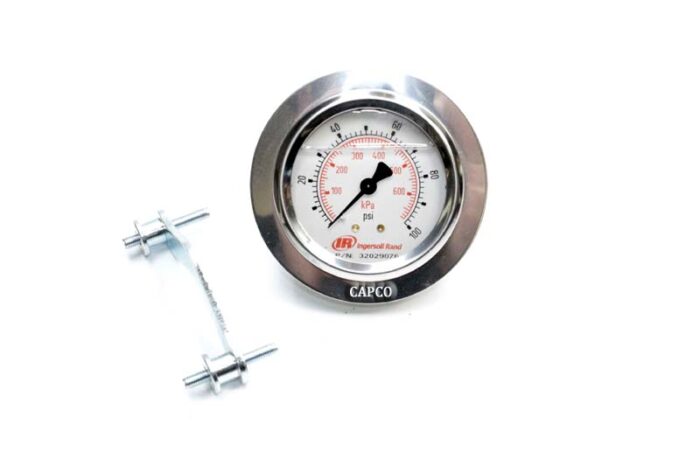 32029076 Ingersoll Rand (OEM)  GAUGE, 0-100 PSI LIQUID FILLED SILICONE        . - Image 1