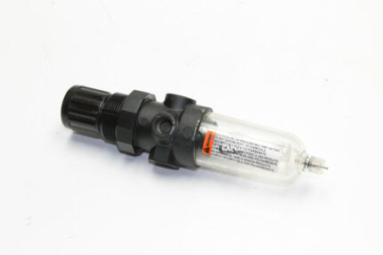 Image of a 4ZK74 Speedaire filter regulator for Grainger compressors laying on its side.
