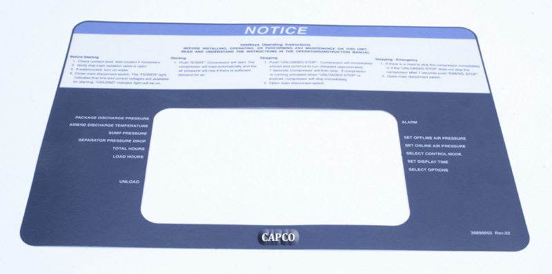 39899950 Ingersoll Rand (OEM)  DECAL,OPERATING INSTR - Image 1