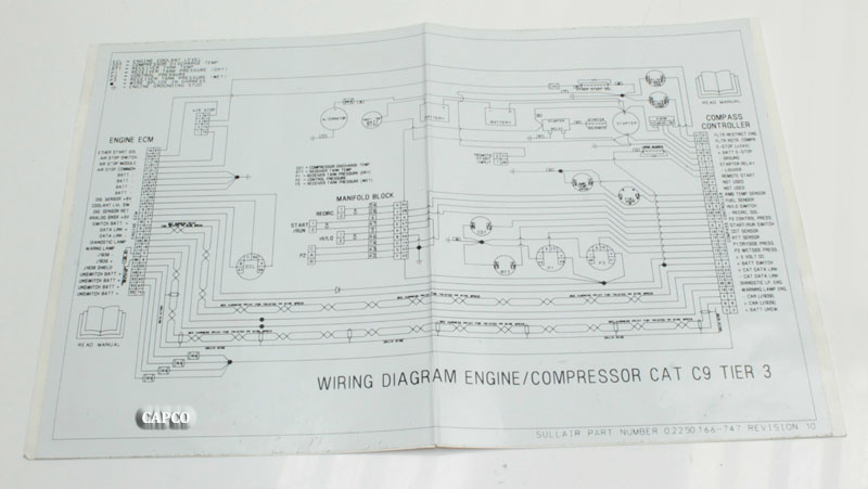 02250166-747 Genuine Part by SULLAIR (R) DECAL, WD ENG/COMPRESSOR T3 - Image 1