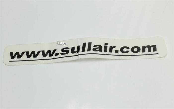 02250155-495 Genuine Part by SULLAIR (R) DECAL,BLACK WWW.SULLAIR (R).COM - Image 1