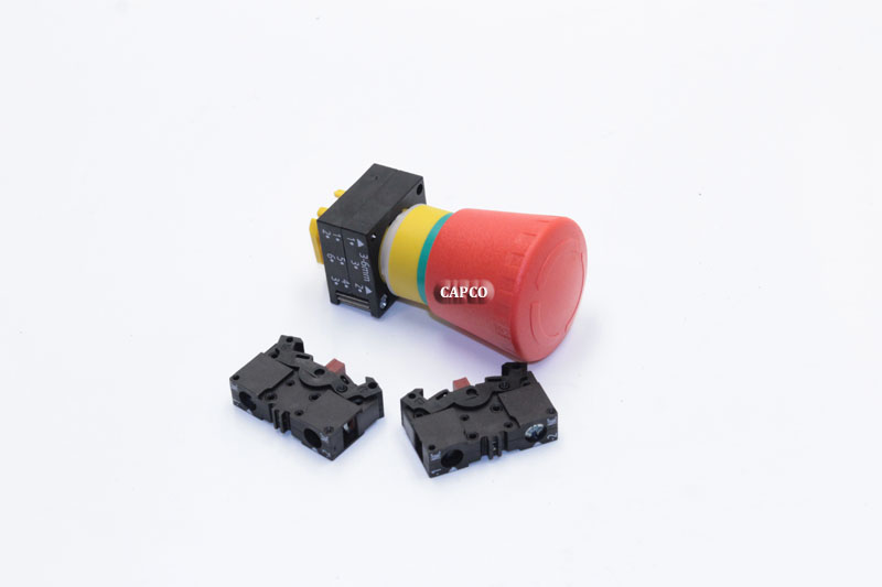 1089-0362-16 SWITCH-PUSH BUT:0NO/2NC RED (OEM) Atlas Copco - Image 1