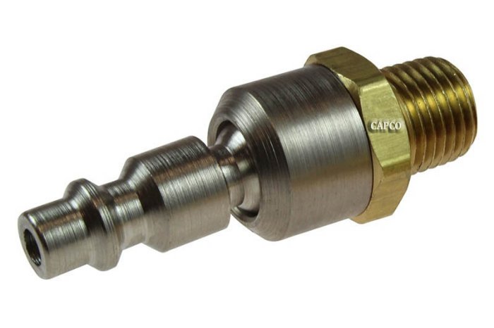 15-04BS 1/4" Industrial Ball Swivel Connector, 1/4" MPT - Image 1