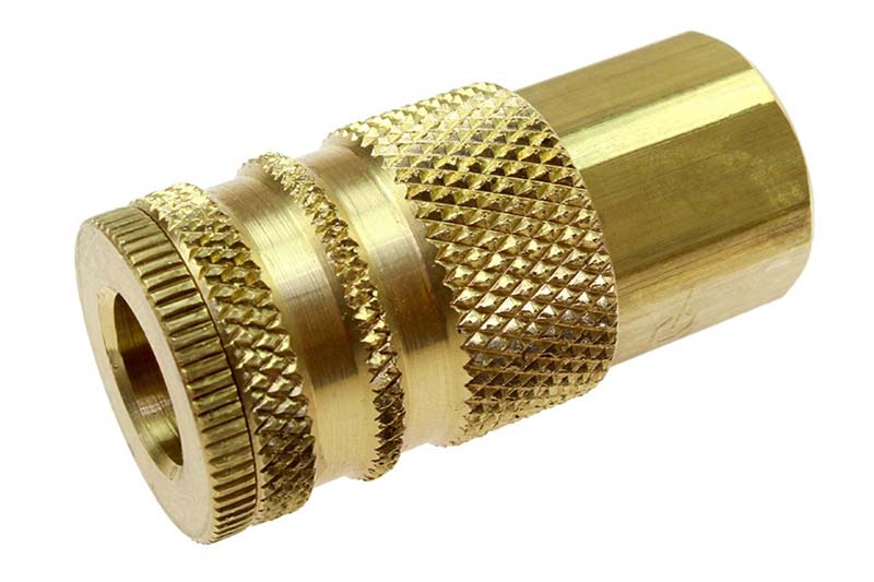150 1/4" Brass Industrial Coupler, 1/4" FPT - Image 1