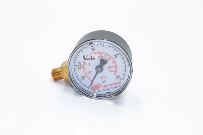 54494075 Ingersoll Rand (OEM)  Gauge, 0-200, 1/8 npt, 9oclock, 2.2 dia,3-2-3% - Image 1