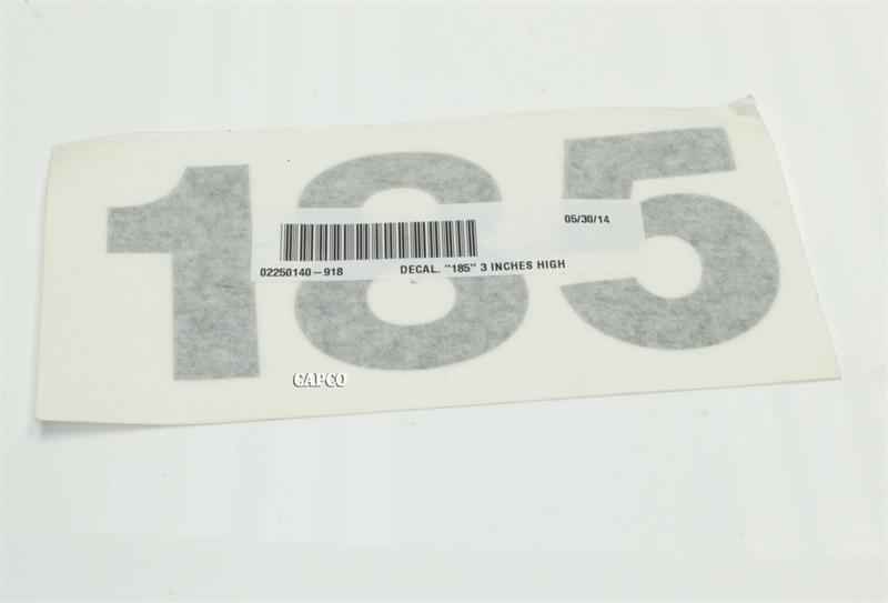 02250140-918 Genuine Part by SULLAIR (R) DECAL, "185" 3 INCHES HIGH - Image 1