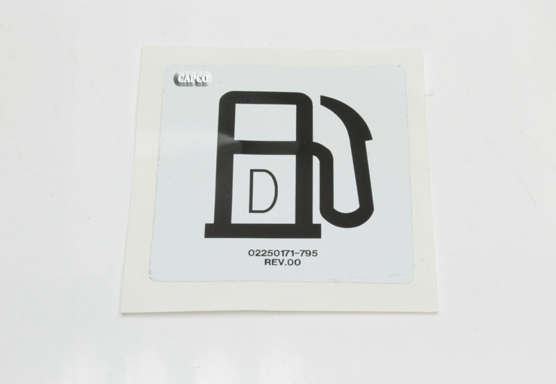 02250171-795 Genuine Part by SULLAIR (R) DECAL, DIESEL FUEL - Image 1