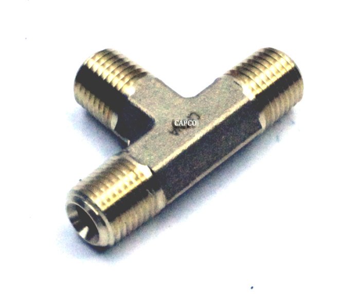 869825-025 Genuine Part by SULLAIR (R) TEE,MALE PIPE 1/4" BRASS - Image 1