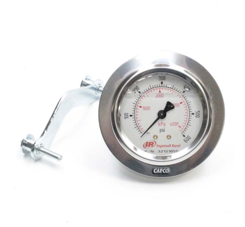 32121055 Ingersoll Rand (OEM)  GAUGE, 0-600 PSI L.F. FILLED SILICONE - Image 1