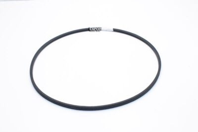 Image of an OEM Ingersoll Rand 95099461 compressor belt in black against a white backdrop.
