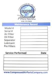 CAPCO Maintenance Log