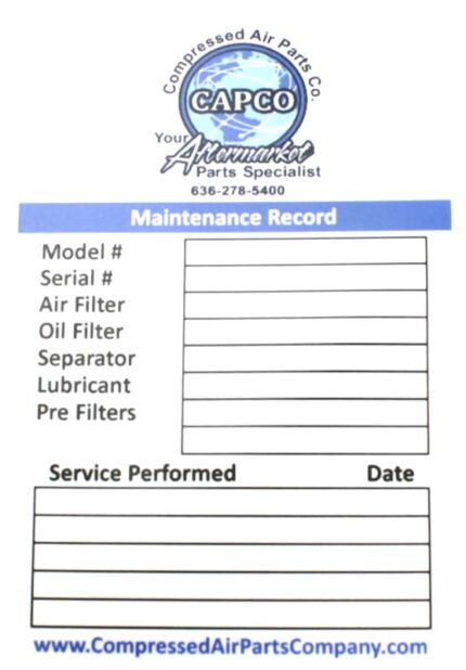 CAPCO Maintenance Log
