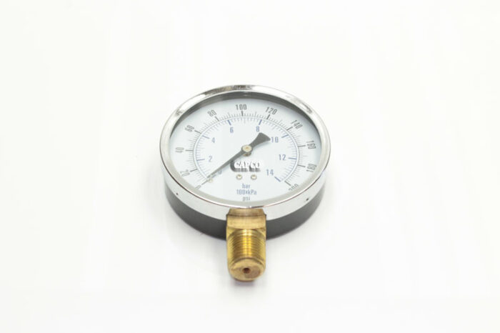 CAPCO Pressure Gauge 1/2" NPT 0-200 PSI 4" Dry - Image 1