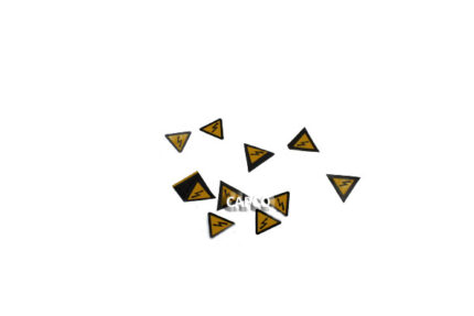 1088-1001-01 LABEL:ELECT ARROW TRIANGLE BLK (OEM) Atlas Copco