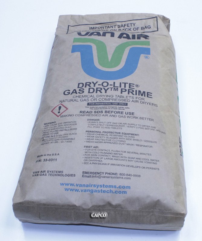 33-0311 Vainair (OEM) DRY-O-LITE DELIQUESCENT DESICCANT (50lb BAG) - Image 1